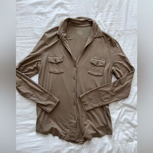 Majestic Filatures Soft Touch Long-Sleeve Shirt in Desert